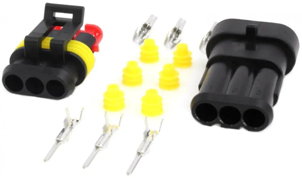 Elektrický konektor vodotěsný, tzv. štekr, tříkontaktový, 3P/1,5 - ASTA A-SSC315/1 Cenová Bomba
