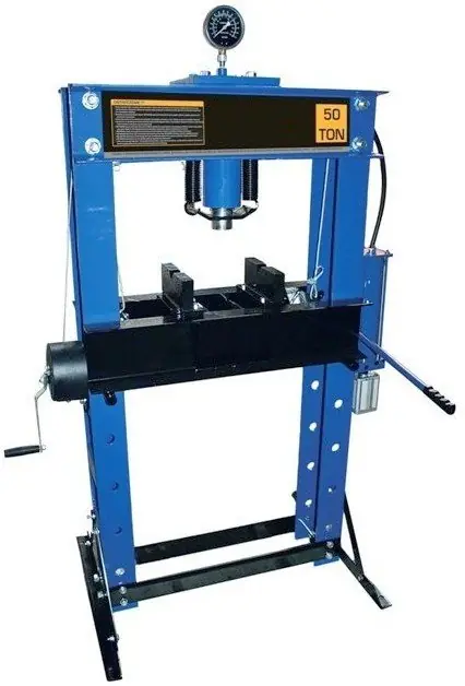 Hydraulicko-pneumatický dílenský lis 50t, s manometrem - ASTA A-50001 A-50001 Dokud Zásoby Vydrží