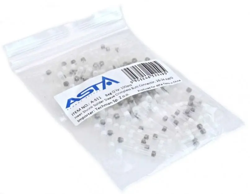 Smršťovací hadičky s cínem, 1.7 x 26 mm, 26-24 AWG, balení 100 ks - ASTA A-S11 Autentický