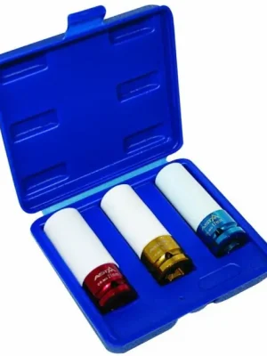 Časově Omezené Úderové hlavice 1/2", 17 - 21 mm, s krytkou na ALU kola, sada 3 ks - ASTA 914003A