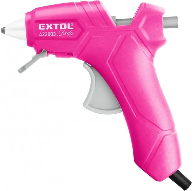 Cenový Hit Pistole tavná lepící, ⌀7,2mm, 25W, růžová EXTOL LADY