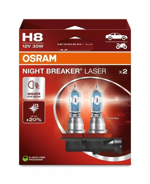 Horká Nabídka Žárovka Osram H8, Night Breaker Laser 64212NL-2HB