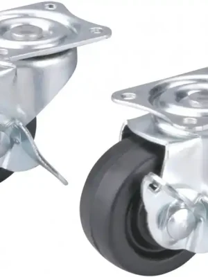 Odeslání Ihned Kolečka otočná z tvrdé pryže s brzdou, sada 2ks, průměr 40mm EXTOL CRAFT