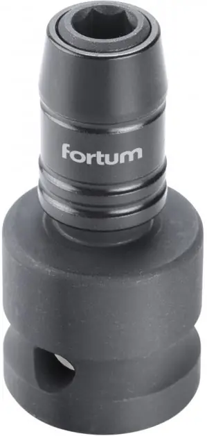 Adaptér rázový 1/2" čtyřhran na hroty 1/4", Quick-Lock, CrMoV FORTUM Originální
