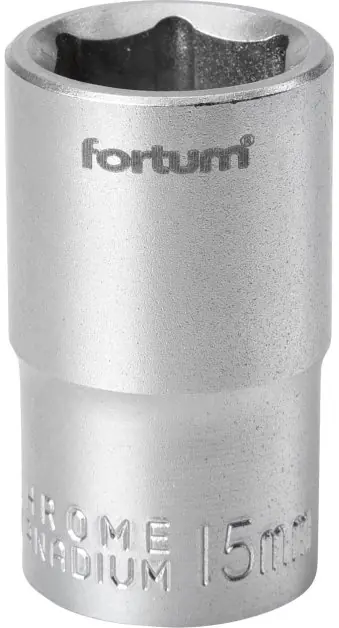 Novinka Hlavice nástrčná 1/2", 15mm, L 38mm FORTUM