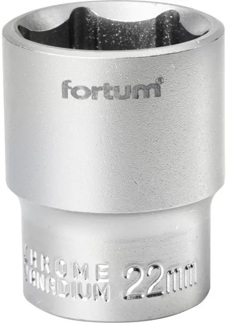 Hlavice nástrčná 1/2", 22mm, L 38mm FORTUM Vysoce Kvalitní