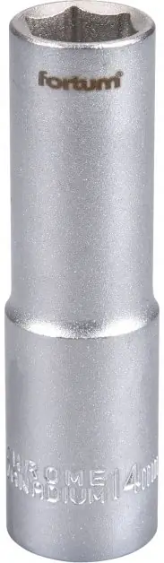 Hlavice nástrčná prodloužená 1/2", 14mm, L 77mm FORTUM Sleva