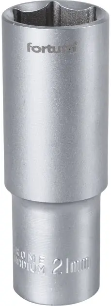 Jen Po Omezenou Doba Hlavice nástrčná prodloužená 1/2", 21mm, L 77mm FORTUM