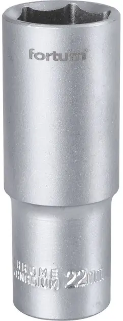 Hlavice nástrčná prodloužená 1/2", 22mm, L 77mm FORTUM Hit Sezóny