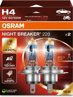Žárovka Osram H4, Night Breaker 200 64193NB220-2HB Finální Výprodej