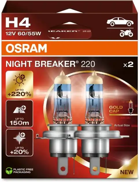 Žárovka Osram H4, Night Breaker 200 64193NB220-2HB Finální Výprodej