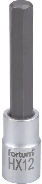 Hlavice zástrčná 1/2" prodlouž. imbus, H 12, L 100mm FORTUM Autentický