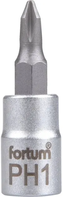 Hlavice zástrčná 1/4" hrot křížový, PH 1, L 37mm FORTUM Dokud Zásoby Vydrží