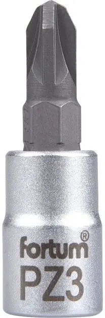 Hlavice zástrčná 1/4" hrot pozidriv, PZ 3, L 37mm FORTUM Nejlepší Cena