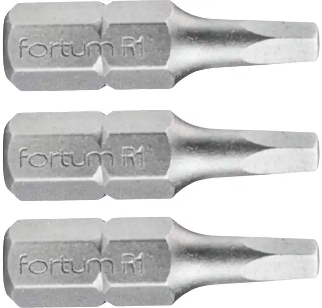 Hrot čtverec sada 3ks, SQ 1x25mm, S2 FORTUM Rychlé Dodání