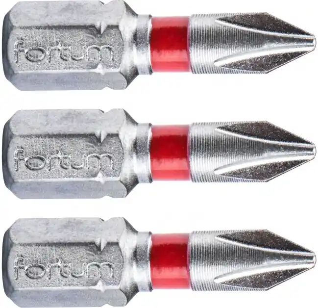 Hrot křížový phillips, sada 3ks, PH 1x25mm, S2 FORTUM Časově Omezené