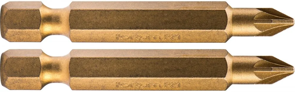 Hrot křížový pozidriv, sada 2ks, PZ 1x50mm,titan. úprava, S2 FORTUM Novinka