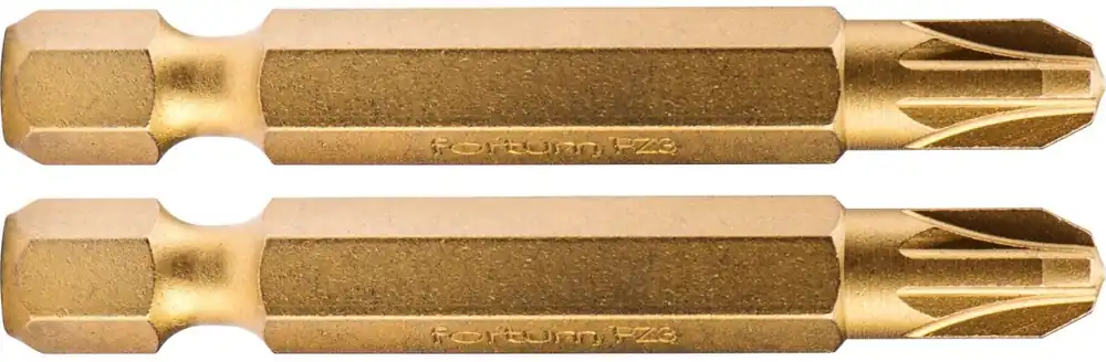 Výprodej Hrot křížový pozidriv, sada 2ks, PZ 3x50mm,titan. úprava, S2 FORTUM