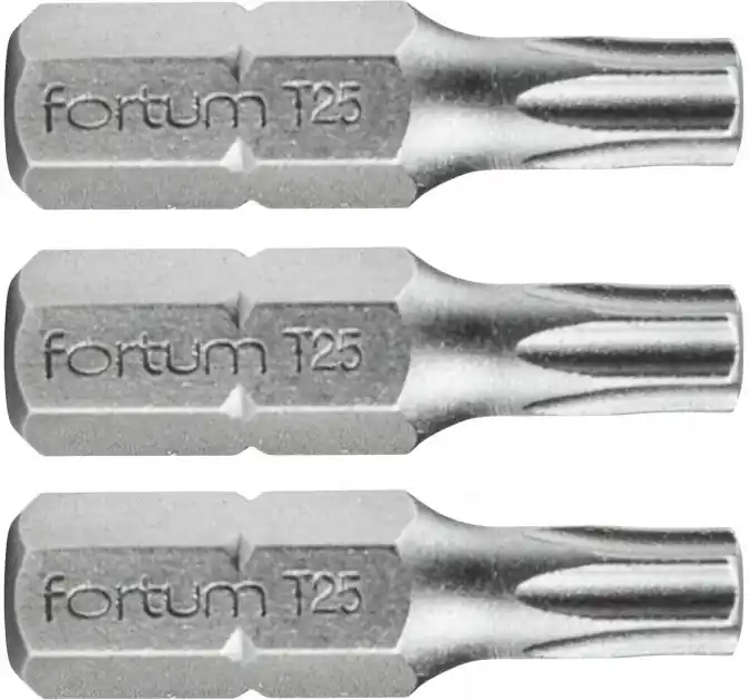 Hrot TORX, sada 3ks, T 25x25mm, S2 FORTUM Omezená Nabídka