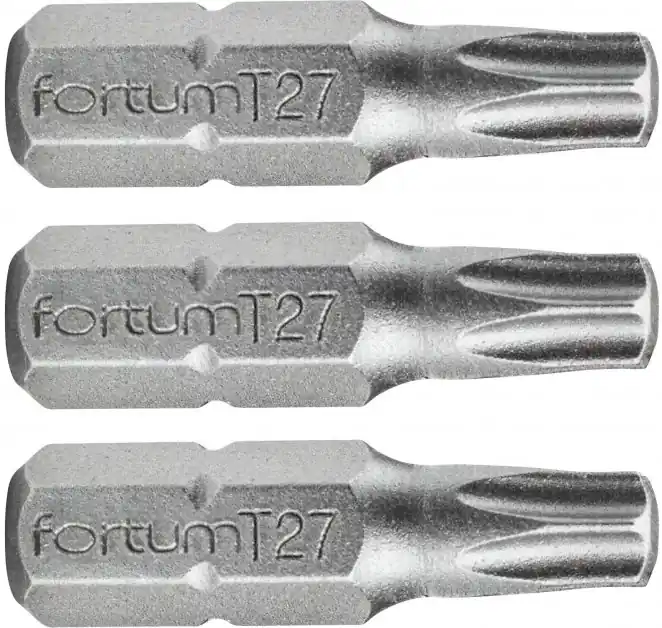 Hrot TORX, sada 3ks, T 27x25mm, S2 FORTUM Nízká Cena