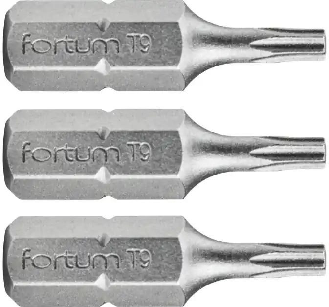 Hrot TORX, sada 3ks, T 9x25mm, S2 FORTUM Akce