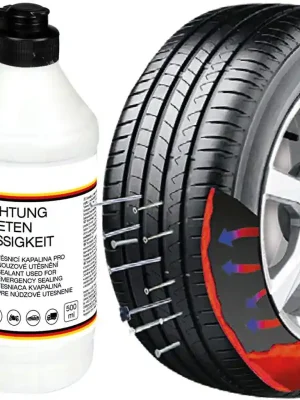 Těsnící kapalina na opravu / defekt pneu pro nouzové utěsnění Aroso 500ml Poslední Šance