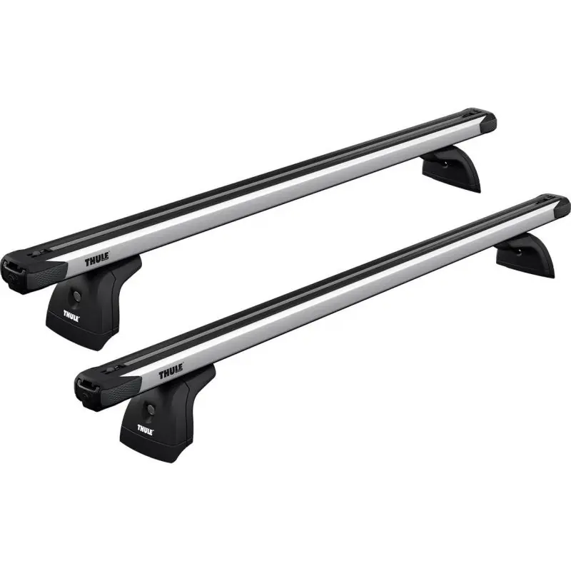Střešní nosič Thule SlideBar Evo Silver Mercedes C (Typ W204) Sedan (2007-2014) 4-dv pevné montážní body se skleněnou střechou Kup Teď